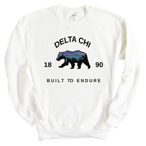 Delta Chi Sweatshirt - D-Chi Fraternal Bear Crewneck Sweatshirt - Kite and Crest