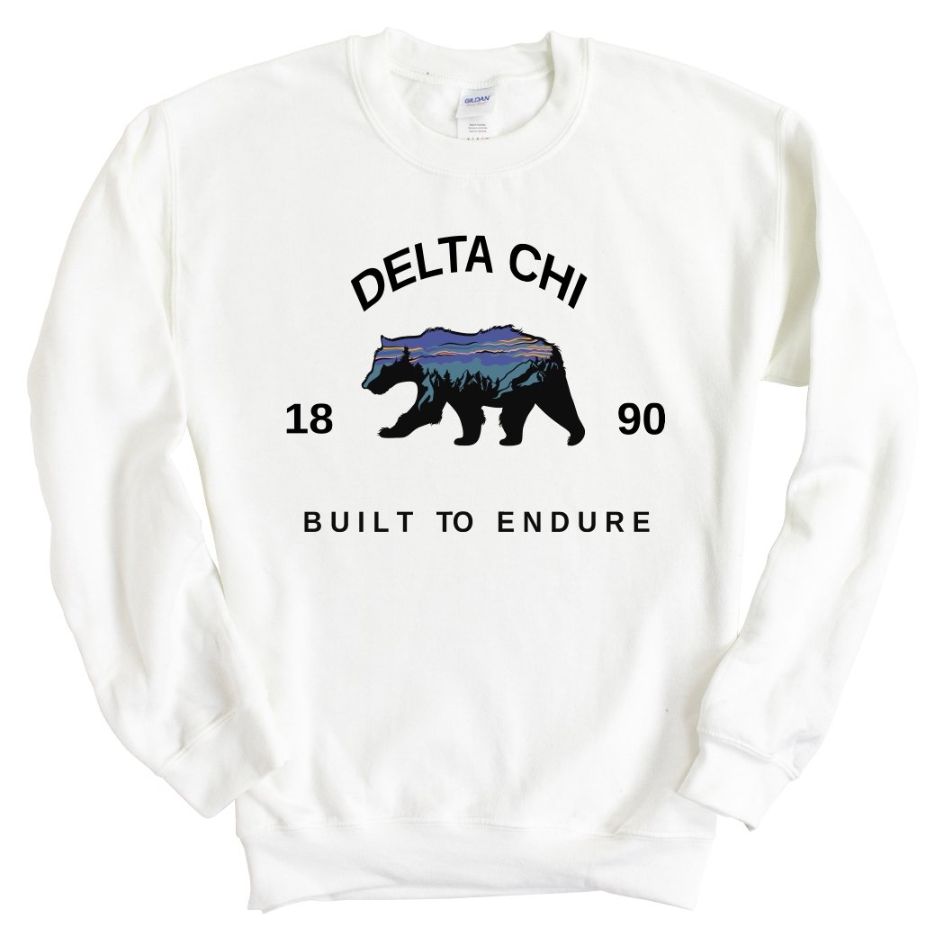 Delta Chi Sweatshirt - D-Chi Fraternal Bear Crewneck Sweatshirt - Kite and Crest