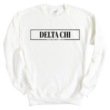 Load image into Gallery viewer, Delta Chi Sweatshirt - D-Chi Fraternal Block Crewneck Sweatshirt - Kite and Crest
