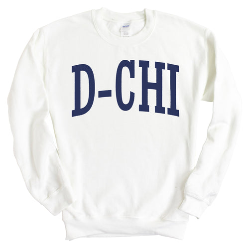 Delta Chi Sweatshirt - D-Chi Intrinsic Lettered Crewneck Sweatshirt - Kite and Crest