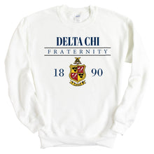 Load image into Gallery viewer, Delta Chi Sweatshirt - D-Chi Large Crest Crewneck Sweatshirt - Kite and Crest
