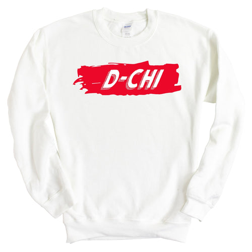 Delta Chi Sweatshirt - D-Chi Red Slash Crewneck Sweatshirt - Kite and Crest