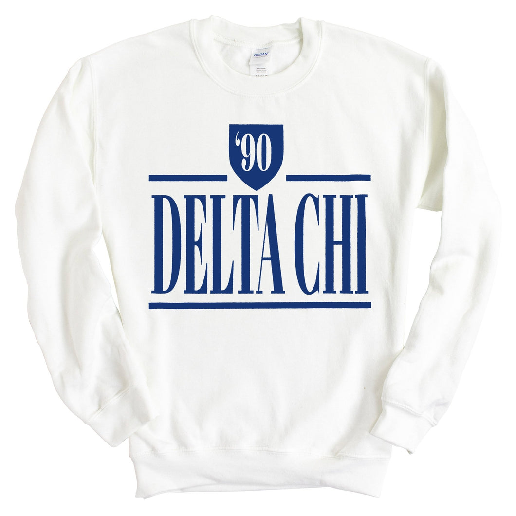 Delta Chi Sweatshirt - D-Chi Shield Crewneck Sweatshirt - Kite and Crest