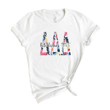 Load image into Gallery viewer, Delta Delta Delta Floral Block Sorority T-Shirt - Kite and Crest
