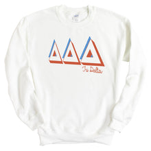 Load image into Gallery viewer, Delta Delta Delta Sweatshirt - Tri Delta American Colored Crewneck Sweatshirt - Kite and Crest
