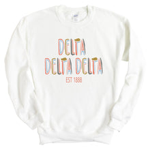 Load image into Gallery viewer, Delta Delta Delta Sweatshirt - Tri Delta Cooper Crewneck Sweatshirt - Kite and Crest
