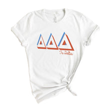 Load image into Gallery viewer, Delta Delta Delta T-shirt - Tri Delta American Colored Tee - Kite and Crest
