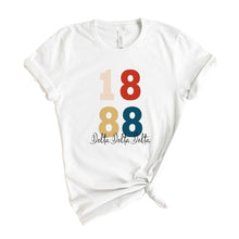 Load image into Gallery viewer, Delta Delta Delta T-Shirt | Tri Delta Colorful Year Shirt | Delta Delta Delta Sorority Gift Idea - Kite and Crest
