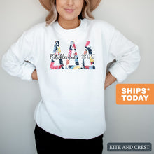 Load image into Gallery viewer, Delta Delta Delta Tri Delta Floral Block Sorority Crewneck Sweatshirt - Kite and Crest
