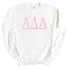 Load image into Gallery viewer, Delta Delta Delta Tri Delta Very Pink Sorority Crewneck Sweatshirt - Kite and Crest
