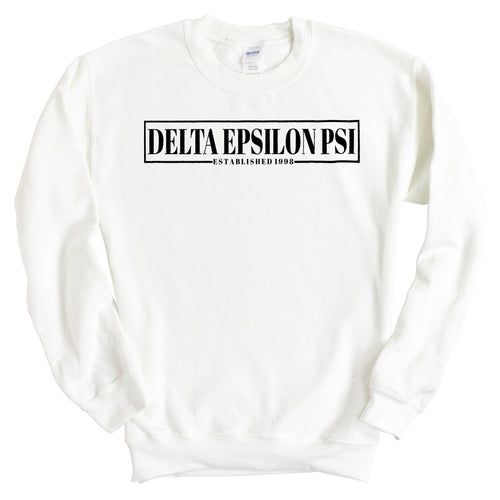 Delta Epsilon Psi Fraternal Block Sweatshirt - Fraternity Crewneck Sweatshirt - Kite and Crest