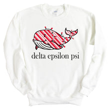 Load image into Gallery viewer, Delta Epsilon Psi Red Whale Sweatshirt - Fraternity Crewneck Sweatshirt - Kite and Crest
