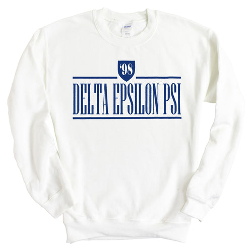 Delta Epsilon Psi Shield Sweatshirt - Fraternity Crewneck Sweatshirt - Kite and Crest