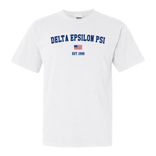 Load image into Gallery viewer, Delta Epsilon Psi USA Flag Comfort Colors T-Shirt - Fraternity Tee - Kite and Crest
