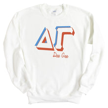 Load image into Gallery viewer, Delta Gamma Sweatshirt - Dee Gee (DG) American Colored Crewneck Sweatshirt - Kite and Crest
