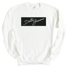 Load image into Gallery viewer, Delta Gamma Sweatshirt - Dee Gee (DG) Black Box Crewneck Sweatshirt - Kite and Crest
