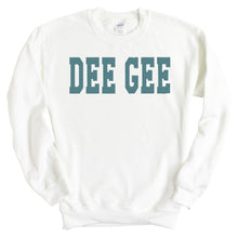 Load image into Gallery viewer, Delta Gamma Sweatshirt - Dee Gee (DG) Blue Retro Crewneck Sweatshirt - Kite and Crest
