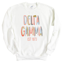 Load image into Gallery viewer, Delta Gamma Sweatshirt - Dee Gee (DG) Cooper Crewneck Sweatshirt - Kite and Crest
