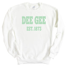 Load image into Gallery viewer, Delta Gamma Sweatshirt - Dee Gee (DG) Sporty Established Crewneck Sweatshirt - Kite and Crest
