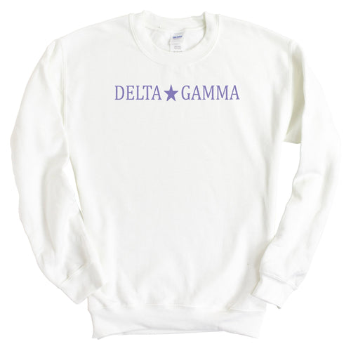 Delta Gamma Sweatshirt - Dee Gee (DG) Straight Star Crewneck Sweatshirt - Kite and Crest