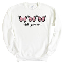 Load image into Gallery viewer, Delta Gamma Sweatshirt - Dee Gee (DG) Three Butterflies Crewneck Sweatshirt - Kite and Crest
