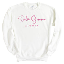 Load image into Gallery viewer, Delta Gamma Sweatshirt | DG Vintage Alumna Crewneck Sweatshirt | Delta Gamma Sorority Gift Idea - Kite and Crest
