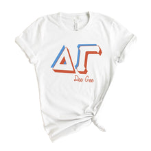 Load image into Gallery viewer, Delta Gamma T-shirt - Dee Gee (DG) American Colored Tee - Kite and Crest
