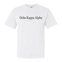 Load image into Gallery viewer, Delta Kappa Alpha Clean and Simple Comfort Colors T-Shirt - Kite and Crest
