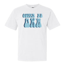 Load image into Gallery viewer, Delta Kappa Alpha Happy to be Comfort Colors T-Shirt - Kite and Crest
