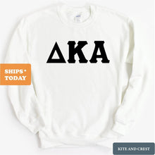 Load image into Gallery viewer, Delta Kappa Alpha Keeping it Simple Sweatshirt - Fraternity Crewneck Sweatshirt - Kite and Crest
