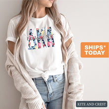 Load image into Gallery viewer, Delta Kappa Alpha Marigold Comfort Colors T-Shirt - Kite and Crest

