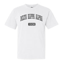 Load image into Gallery viewer, Delta Kappa Alpha Weekender Comfort Colors T-Shirt - Kite and Crest
