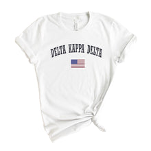 Load image into Gallery viewer, Delta Kappa Delta USA T-shirt - Kite and Crest
