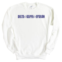 Load image into Gallery viewer, Delta Kappa Epsilon Fraternal Star Sweatshirt - Fraternity Crewneck Sweatshirt - Kite and Crest
