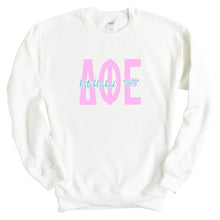 Load image into Gallery viewer, Delta Phi Epsilon Sweatshirt - DPHIE Bright Retro Crewneck Sweatshirt - Kite and Crest
