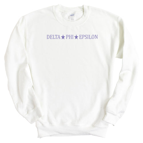 Delta Phi Epsilon Sweatshirt - DPHIE Straight Star Crewneck Sweatshirt - Kite and Crest