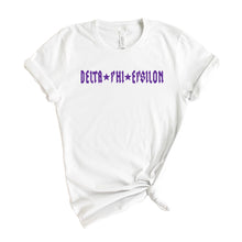 Load image into Gallery viewer, Delta Phi Epsilon T-Shirt | DPHIE Rock Star Shirt | Delta Phi Epsilon Sorority Gift Idea - Kite and Crest
