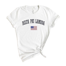 Load image into Gallery viewer, Delta Phi Lambda USA T-shirt - Kite and Crest
