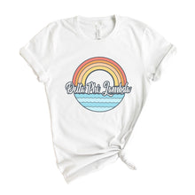 Load image into Gallery viewer, Delta Phi Lambda Wavy Rainbow T-shirt - Kite and Crest
