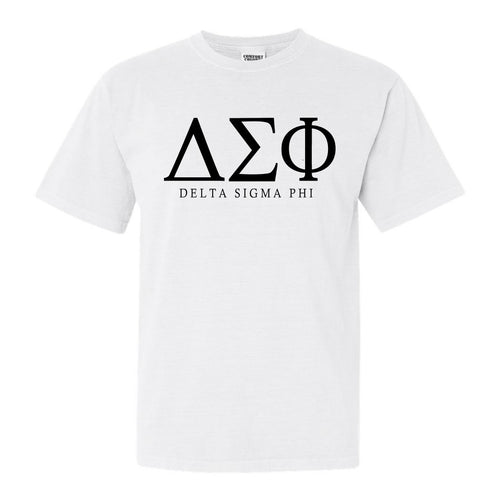 Delta Sigma Phi Comfort Colors T-Shirt - Delta Sig Fraternal Block Shirt - Kite and Crest
