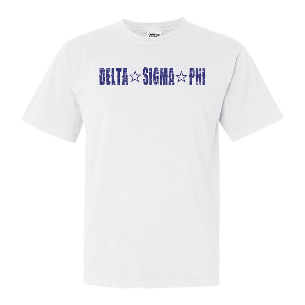 Delta Sigma Phi Comfort Colors T-Shirt - Delta Sig Fraternal Star Shirt - Kite and Crest