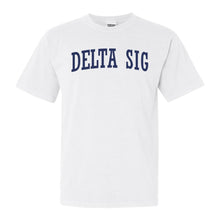 Load image into Gallery viewer, Delta Sigma Phi Comfort Colors T-Shirt - Delta Sig Intrinsic Lettered Shirt - Kite and Crest

