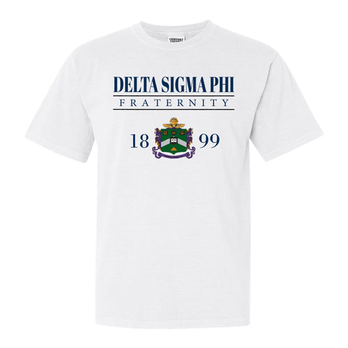 Delta Sigma Phi Comfort Colors T-Shirt - Delta Sig Large Crest Shirt - Kite and Crest