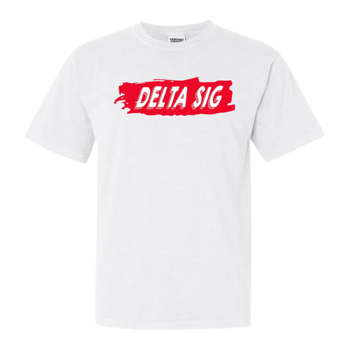 Delta Sigma Phi Comfort Colors T-Shirt - Delta Sig Red Slash Shirt - Kite and Crest