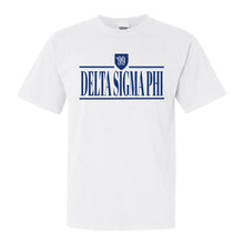 Load image into Gallery viewer, Delta Sigma Phi Comfort Colors T-Shirt - Delta Sig Shield Shirt - Kite and Crest
