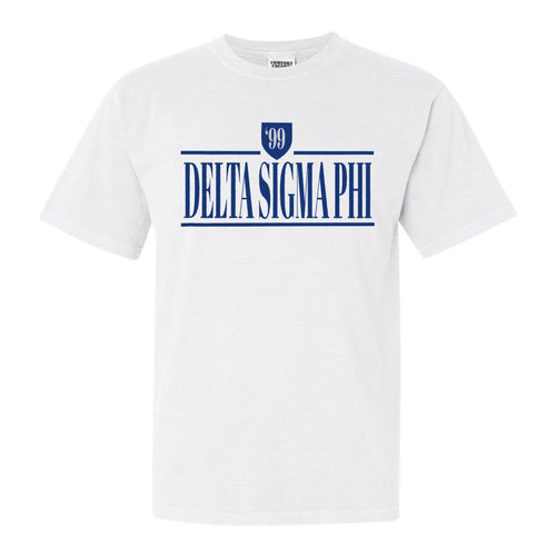 Delta Sigma Phi Comfort Colors T-Shirt - Delta Sig Shield Shirt - Kite and Crest