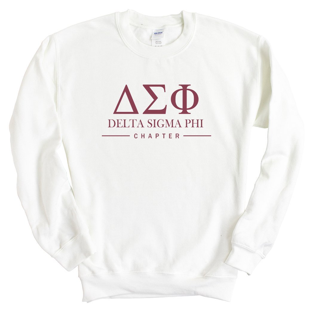 Delta Sigma Phi Sweatshirt - Delta Sig Basic Lined Crewneck Sweatshirt - Kite and Crest