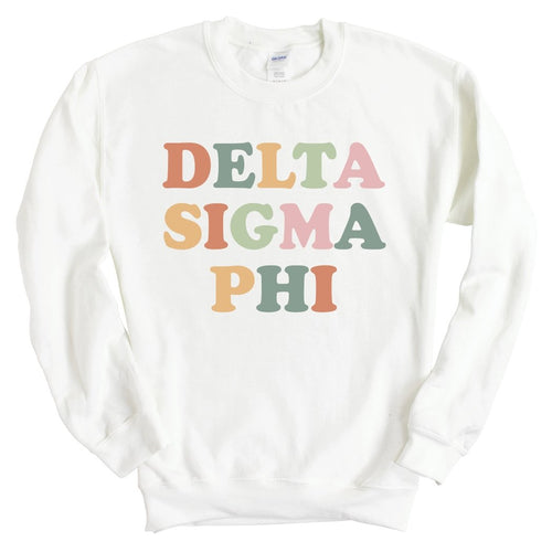 Delta Sigma Phi Sweatshirt - Delta Sig Bright and Colorful Crewneck Sweatshirt - Kite and Crest