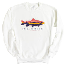 Load image into Gallery viewer, Delta Sigma Phi Sweatshirt - Delta Sig Fishing Crewneck Sweatshirt - Kite and Crest
