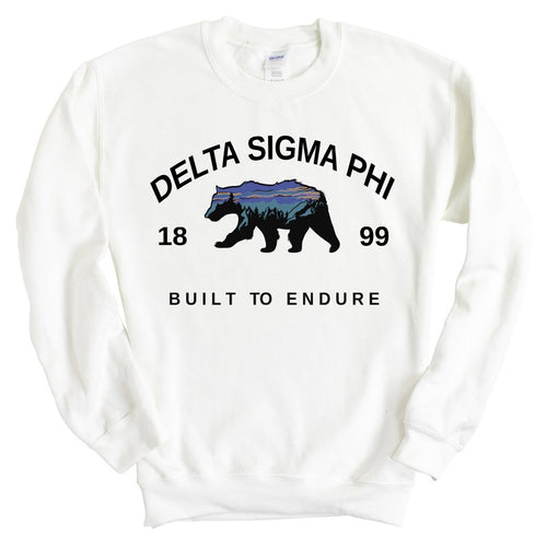 Delta Sigma Phi Sweatshirt - Delta Sig Fraternal Bear Crewneck Sweatshirt - Kite and Crest